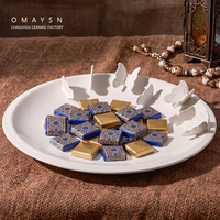 Assiette à fruits en céramique Omaysn, motif chocolat, gris chaud, ensemble d'assiettes en forme de fruit, pour table basse et table à manger