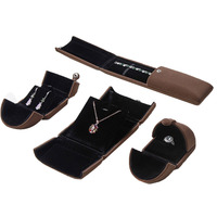 Luxe haut de gamme petit papier carton anneau boîte magnétique emballage bijoux collier boîte-cadeau Double porte avec Logo imprimé