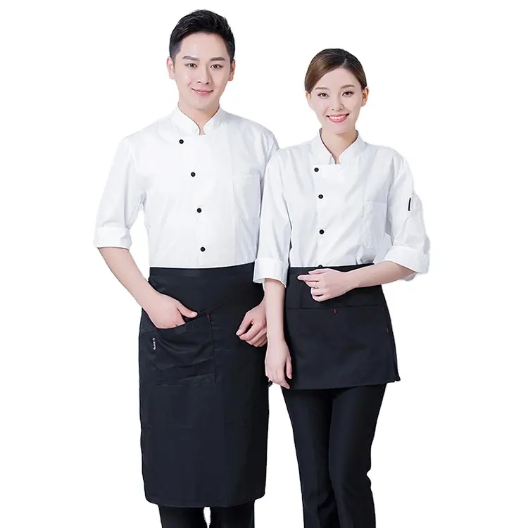 Restaurant work uniforms High quality Hotel kitchen workwear tops cafe shop waitress and waiter Uniforms M-4XL chef jackets new