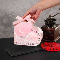 Kleine Geschenkboxen aus Kraftpapier für Kleinunternehmen, Herzförmige Faltbare Snack- und Leckerei-Verpackung für Geburtstagspartys