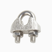 Collier de serrage en U galvanisé DIN741 en fer malléable pour câble métallique, fixation de câbles de tirage et installation de lignes sur poteaux