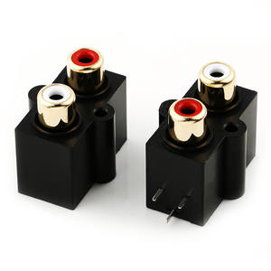 RCA Same Core Lotus Seat 1, 2, 3, 4, 5, 6 รู 3 ตำแหน่ง ชุบนิกเกิลเคลือบทอง 4 ตำแหน่ง อินเทอร์เฟซเสียงและวิดีโอ ช่องเสียบ AV - Product Image 4