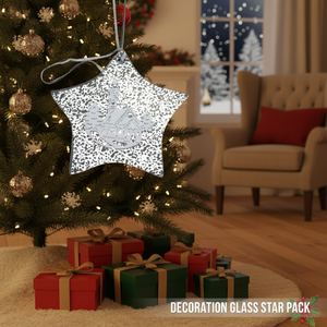 Set di 12 Ornamenti a Stella in Cristallo di Vetro Personalizzabili, Palline di Vetro per Decorazioni Festive e Artigianato, PACCHETTO DECORAZIONI STELLE IN VETRO - Product Image 3