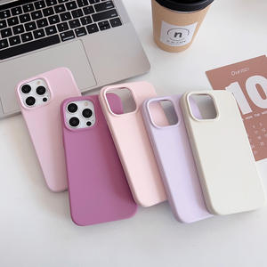 Silicone liquide véritable <span class=keywords><strong>de</strong></span> haute qualité pour étuis iPhone Design <span class=keywords><strong>de</strong></span> luxe pour Apple 15 14Pro Max coréen 12 avancé 13 téléphone <span class=keywords><strong>de</strong></span> couleur unie - Product Image 3