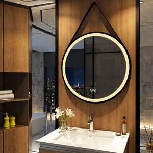 <span class=keywords><strong>Espejo</strong></span> LED <span class=keywords><strong>Redondo</strong></span> Grande Personalizado, Iluminado, IP44 <span class=keywords><strong>80</strong></span>, Estilo Moderno Antiguo, <span class=keywords><strong>Espejo</strong></span> con Iluminación para Baño de Hotel con Cadena - Product Image 3