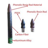 Stylo magnétique industriel pour réparation de bosses de voiture, outil de débosselage sans peinture en fibre de carbone avec pointes en bakélite PEEK