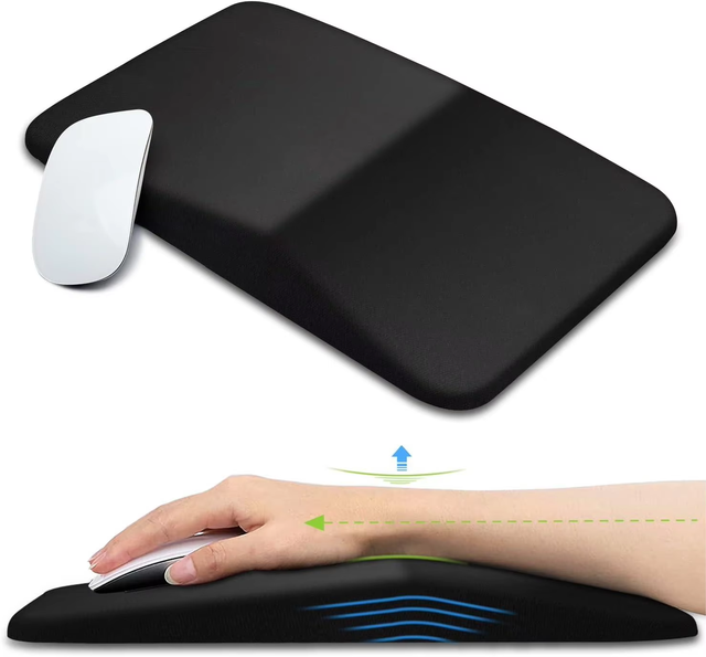 Wholesale 3D Printed Memory Foam PU Gel Ergonomic Gaming Mouse Pad with Wrist Rest Support Relieves Wrist Fatigue