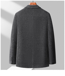 Nuevo <span class=keywords><strong>Traje</strong></span> Casual de <span class=keywords><strong>Hombre</strong></span> 2026 de Terciopelo de Invierno con Diseño de Pata de Gallo, Elástico de Nylon, Engrosado, Ajustado, Sin Plancha, para Jóvenes - Product Image 3