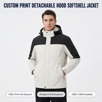 Veste coupe-vent à capuche avec logo personnalisé pour homme, imperméable, coupe-vent, veste d'extérieur, randonnée hivernale, impression sur écran, vente en gros en Chine
