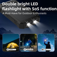 Batterie Externe Solaire 20000mAh Réelle avec Charge Rapide 22.5W, Double Lampe LED, Boussole et Étanchéité pour Téléphones SP5-20000