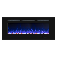 Cheminée électrique encastrable Luxstar 42 pouces avec flammes LED 3D, murale, 750/1500W, zone de chauffage de 400 pieds carrés, réglable, pour usage domestique