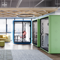 Cabines Acoustiques pour Diffusion en Direct, Cabine de Réunion de Bureau, Cabine de Bureau Préfabriquée Insonorisée pour l'Intérieur