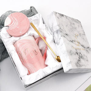 ชุดแก้วกาแฟลายหินอ่อนพร้อมฝาปิดชุดแก้วกา<span class=keywords><strong>แฟ</strong></span>ของขวัญสุดโปรดของขวัญสำหรับธุรกิจของขวัญส่งเสริมการขายดีไซน์ตามสมัยนิยม - Product Image 3