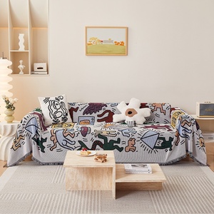 Couverture <span class=keywords><strong>de</strong></span> canapé en chenille DL Doodle, douce et moelleuse, avec franges à pompons, style bohème, pour la décoration <span class=keywords><strong>de</strong></span> la maison, vente en gros, pour salon, OEM - Product Image 1