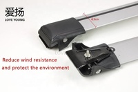 LOVEYOUNG AY-006B Barre de toit double étage en aluminium 4x4 avec barre transversale, capacité de charge 150 kg, ajustement universel