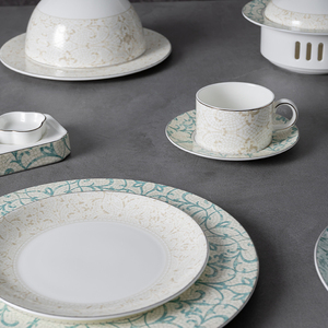 Vaisselle en gros P&T : Tasses et soucoupes à thé modernes en porcelaine fine, mugs verts, ensemble de tasses à café pour hôtels et cafés - Product Image 5