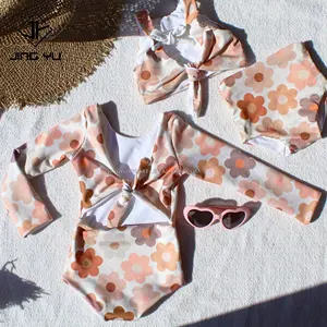 UPF50+ Eco-friendly Fabric Summer 2024 Beachwear Kids Custom Kids Swimwear Hawaiian Kids Swim Swimsuit Custom