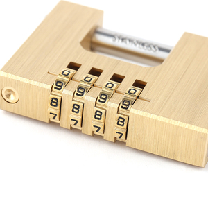 Candado de latón Rectangular con combinación de <span class=keywords><strong>60mm</strong></span> y 70mm con contraseña reiniciable de grillete endurecido resistente - Product Image 5