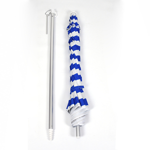 Parapluie de plage rayé bleu méditerranéen étanche Portable pour la commande en gros de stations de plage espagnoles - Product Image 6