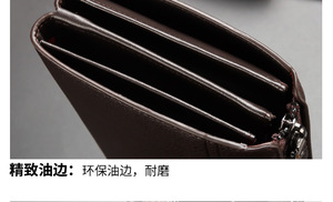 Portefeuille long en cuir PU pour homme Baellerry avec fermeture éclair, organiseur de budget, porte-cartes, logo personnalisable, vente en gros, portefeuilles en cuir sans contact pour homme - Product Image 5