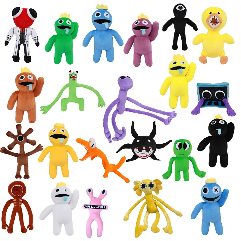 Mr01 Cartoon Doll Blue Monster Kids Plush Toy Soft Stuffed Animal Toys Rainbow Friends Plush Toy Rainbow Friends