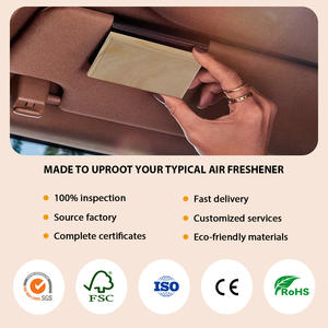 Paneles <span class=keywords><strong>de</strong></span> Madera Duraderos para Cubierta <span class=keywords><strong>de</strong></span> Coche, Ambientador Marrón, Recarga <span class=keywords><strong>de</strong></span> Aromaterapia, Clip para Visera Solar, Perfume Metálico <span class=keywords><strong>de</strong></span> Lujo, OEM Disponible - Product Image 2