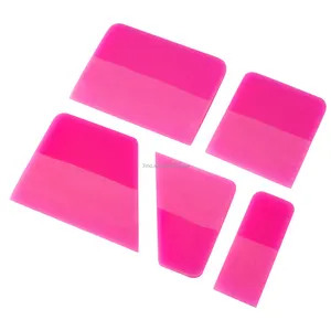 7mo Pink Rubber Scraper Soft PPF Wrapping Car Tools Wash Accessories Vinyl Tint Window Film Glass Water Removal Card Squeegee