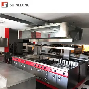 5 estrelas hotel aberto cozinha de aço inoxidável restaurante de cozinha equipamento/aparelho de cozinha comercial para venda cantão china