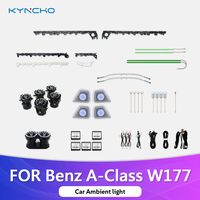 KYNCHO pour Mercedes Classe A W177, éclairage ambiant LED pour voiture, 64 couleurs RGB, contrôle par application Bluetooth, éclairage intérieur automatique aux couleurs changeantes