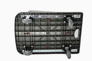 Four-Wheel <b>Platform</b> <b>Trolley</b> ABS Plastic Deck Steel Frame Industrial Heavy Duty Design for Warehouse Use Load Capacity 150-300 - Product Image 2