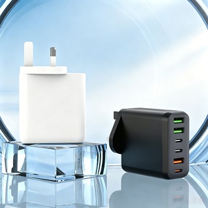 อะแดปเตอร์ชาร์จไฟแบบ USB-C 65W รองรับ PD ชาร์จเร็ว หัวปลั๊กแบบ EU 3 พอร์ต Type C วัสดุ PC ป้องกันกระแสเกิน 6 in 1 - Product Image 5