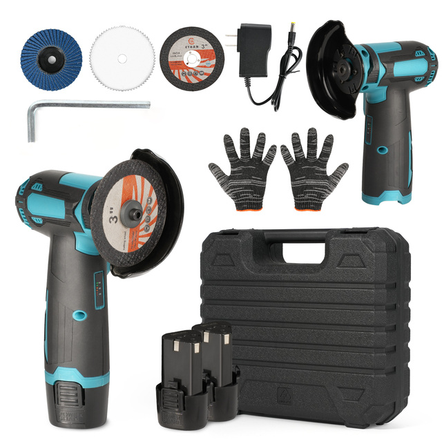 Electric Cordless 12v Angle Grinder 76mm Battery Powered Rechargeable Li-battery Mini Polishing Angle Grinder
