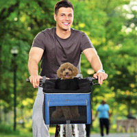 Sac à dos de transport pliable de luxe pour cochon d'Inde et petits animaux, panier de vélo avec fermeture éclair en fibre Oxford et métal