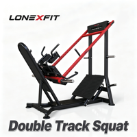 Machine à Squat Hack à Charge de Plaques, Double Rail, Entraîneur Quad Hamstring, Équipement de Musculation Professionnel pour Salle de Sport, Positions de Démarrage Multiples