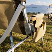 Sac de rangement portable Areffa pour chaise pliante de camping style glamping, avec poche latérale, idéal pour pique-nique et accessoires de camping