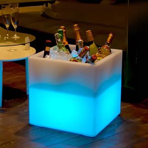 Seau à glace en plastique lumineux à LED personnalisable en gros pour bar à domicile, fête, mariage, événement, refroidisseur de vin décoratif à LED pour usage hôtelier - Product Image 5