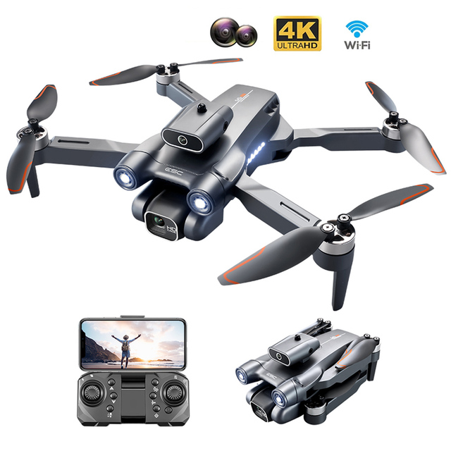 Discount 2.4G Mini Foldable Drones 4K 6K Profesional WIFI FPV HD Camera RC Drone Helicopter Remote Control Toys for Adults Kids