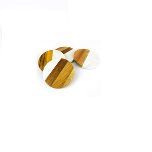 Juego de posavasos de mármol de madera hecho a mano exclusivo de nueva llegada de alta moda Material de bambú de la mejor calidad Venta caliente Mat/Pad - Product Image 1