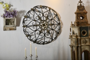Décoration de ferme, ornements muraux en métal nordique faits à la main, cadre rond en fer rustique, décoration <span class=keywords><strong>murale</strong></span> <span class=keywords><strong>shabby</strong></span> chic - Product Image 6