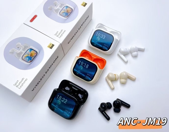 Smart LED Touch Screen Active Noise Cancelling Earphones Headphones Anc TWS Earbuds Wireless Blue Tooth AI Translator Earbuds