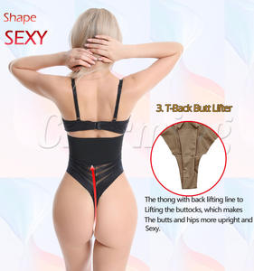 גוף מותניים גבוהה ללבוש תחתונים פיסול פיסולי גב רזה בגד גוף נשים פסים רשת פלוס גודל - Product Image 4