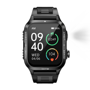 Reloj Inteligente KT89 con Linterna Potente, Batería de 880 mAh, Resistente al Agua 3ATM, Rastreador de Actividad Física, Reloj Inteligente con Llamadas para Hombre - Product Image 2