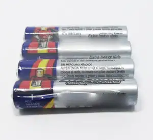 Powercell термоусадочная OEM ПВХ куртка батарея 1,5 В дешевые AAA r03 #7 UM-4 цинковые карбоновые батареи