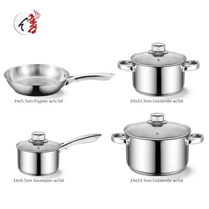 Classic Design Stainless Steel Kitchen Cookware Sets Sustainable <strong>Ollas</strong> Soup Pot Casserole Pans Metal Cooking <strong>Kitchenware</strong> - Product Image 2
