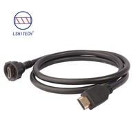 Conector Industrial Lshitech Aviation IP67 a Prueba de Agua, Cable HD de 0.3-1m, Conector Hembra/Macho, Montaje en Panel, con Puerto USB