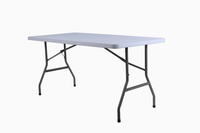 Table à manger pliante rectangulaire en plastique blanc, gain de place, ensemble de table à manger pliable