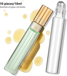 Botellas de Perfume Doradas Transparentes de 5ml, 8ml y 10ml, Botellas de Vidrio con Rodillo para Aceites Esenciales, Productos en Oferta - Product Image 3