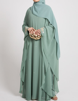 Robe musulmane YKA042 pour femmes, vêtements islamiques, hijabs, abaya traditionnelle en mousseline de haute qualité, design brodé surdimensionné