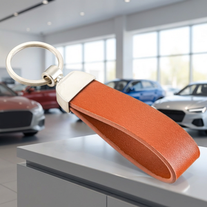Durable Multicolor PU Leather Car Keychain with Custom Logo Alloy Texture Eco-Friendly High Quality for Gift Outdoor