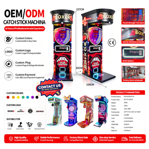 Machine <span class=keywords><strong>de</strong></span> test <span class=keywords><strong>de</strong></span> force <span class=keywords><strong>de</strong></span> <span class=keywords><strong>boxe</strong></span> d'arcade à monnayeur avec mode <span class=keywords><strong>de</strong></span> jeu gratuit et récompense par ticket pour les zones piétonnes - Product Image 3